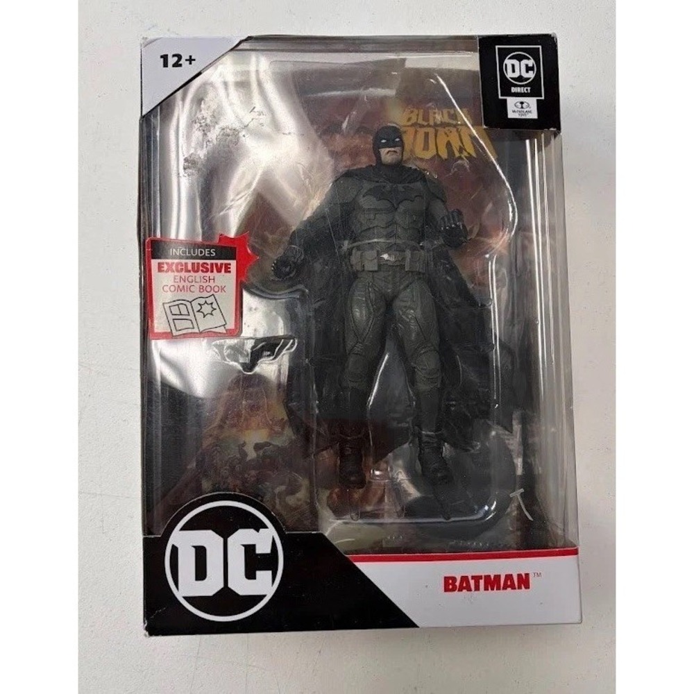 DC Batman 7 inch figure with Exclusive Black Adam Comic 12+ McFARLANE Toys